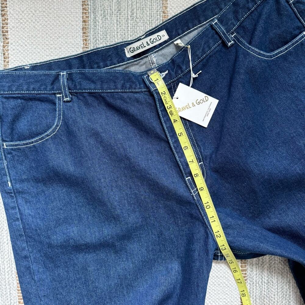 Gravel & Gold Colusa Shasta Dark Wash Relaxed Fit High Rise Tapered Leg Jeans 42 - Picture 10 of 16
